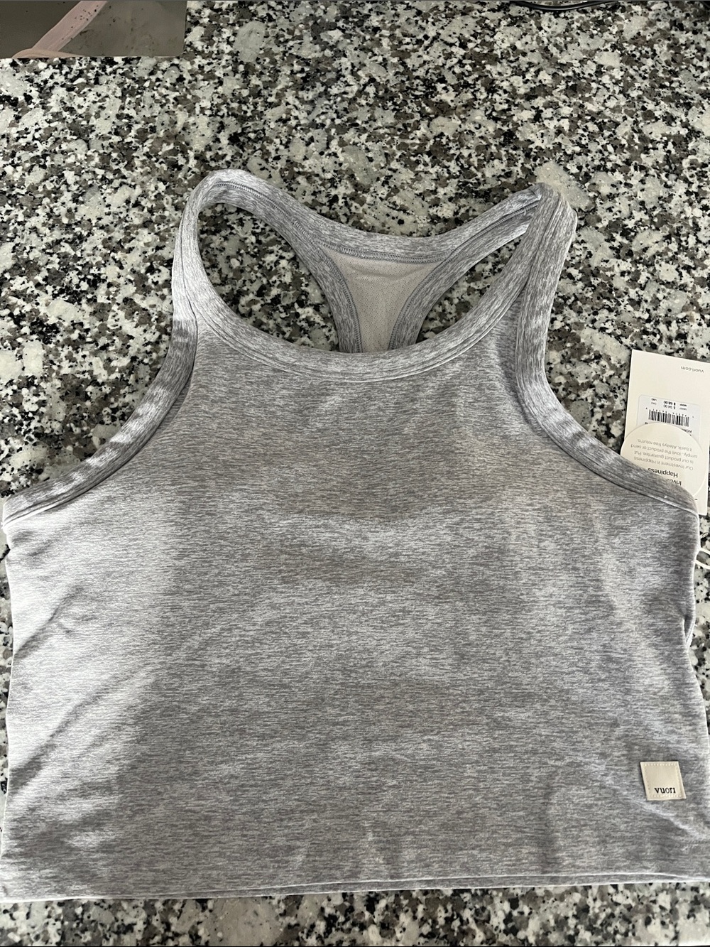 Vuori Elation racer back tank light heather gray - Picture 2 of 4